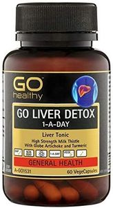 Go Healthy Liver Detox 1-A-Day 60 Vegecapsules, White (Pack of 1)