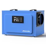 Airecoler 60L Commercial Dehumidifier with Pump for Crawl Spaces & Basements with Drain Hose, Industrial Grade Water Damage Restoration for up to 250 m³, Auto Defrost, Memory Starting