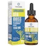 Liposomal Irish Sea Moss Drops 1550MG, with Burdock Root and Bladderwrack Extract, 4X Stronger Than Pills & Gel, Support Gut & Immune Health (Pack of 1)