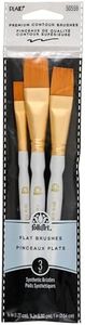 FolkArt Plaid Nylon Brush Set, 50559 Brown (3-Piece)