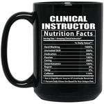 Lovesout Funny Clinical Instructor Nutritional Facts Christmas 2024 Gifts Black Coffee Mug 15oz
