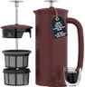 ESPRO P7 French Press Coffee Maker - Double-Walled Stainless Steel Insulated with Micro-Filter, 18 Ounces, Cranberry