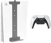 HIDEit Mounts - PS5 Original and Pro Wall Mount & Controller Bundle - Includes Steel Wall Mount & Rubber Dipped Controller Holder - Patented Wall Mount for PlayStation 5 Disc & Digital - Not PS5 Slim Compatible