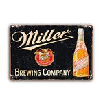 MeowPrint Miller Brewing Beer Brewing Company Vintage Metal bar Signs Tin Sign 12 x 8In