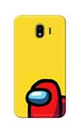 RGSVCases Cartoon Among Us Red Character On Yellow Background Printed Designer Hard Case for Samsung Galaxy J4, J400F/DS, J400G/DS Back Cover -(7S) RSV2030