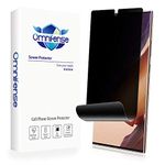 Omnifense Galaxy Note 20 Privacy Screen Protector Full Adhesive Soft Film (NOT Tempered Glass), Case Friendly Support in-Screen Unlock, 2 Way Anti Spy Privacy Protection for Samsung Note 20, 2 Pack