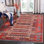 NETLINE HOME Machine Washable Area Rugs For Kitchen, Bedroom, Dining and Living Room | Kid Pet Friendly Rug | Oriental Design Carpet | Low Pile | Non Slip (Red Multicolor, 120X180 CM)