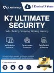 K7 Ultimate Security Antivirus Software 2024 | 3 Device, 3 Years |Threat Protection, Internet Security,Data Backup,Mobile Protection|Windows laptop,PC, Mac®,Phones,Tablets-24hr Email Delivery