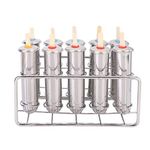 10Pcs Popsicle Molds,Ice Cream Molds 304 Stainless Steel Ice Lolly Popsicle Molds Kit Ice Cream for DIY Popsicle