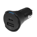 SCOSCHE CPDCA32 PowerVolt 32W Certified USB Type-C + USB Type-A Fast Car Charger Power Delivery 3.0 for ALL USB-C and USB-A Devices