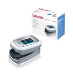 Beurer PO30 Pulse Oximeter, Blood Oxygen Saturation & Heart Rate Monitor, 5 Years Warranty - Grey