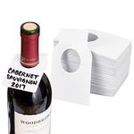 BUENTYA 200 Pcs Wine Bottle Tags, PVC Wine Cellar Neck Labels Wine Champagne Bottle Tags Dual Sided Blank Cellar Neck Labels for Wine Racks and Cellar Organise