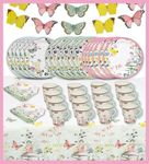 Talking Tables Fairy Party Decorations and Disposable Tableware for 12 Guests | Butterfly Bunting, Tablecloth, Cups, Plates and Napkins | for Kids Birthday, Mother's Day, Afternoon Tea, Baby Shower