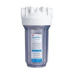 3M Aqua-Pure AP800 Series Whole House Filter Housing AP801T, 5639203, Large Diameter, Transparent Sump, 10 in.