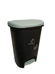 Cello Plastic Step-On Pedal Garbage Dustbin (50 L, Black-Grey)