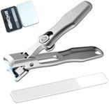 Cumuul Nail Clipper, Cumulu Nail Clipper with Catcher, Cumuul Toenail Clippers for Seniors Thick Toenails, Ultra Sharp Stainless Steel Professional Extra Large Heavy Duty Toe Nail Clippers (Silver)