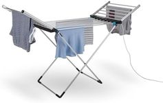 Minky Electric Heated Clothes Airer | Clothes Drying Rack | Indoor Airer | Foldable | Winged | Low Running Costs | Grey | 12m Drying Space | 112 x 54 x 6 cm | 230W