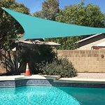 Sunshades Depot 8' x 8' x 11.3'Sun Shade Sail Right Triangle Permeable Canopy Turquoise Green Custom Commercial Standard