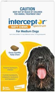 Interceptor™ Spectrum Heartworm and Worms for Dogs 11-22kg - 3 Pack
