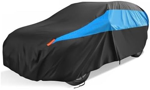 SUV Cover Polyester Car Cover Waterproof All Weather for Automobiles, UV Protection Rainproof Windproof Outdoor Indoor Full Car Cover Universal Fit for SUV (Size XL: 5.1m X 2m X 1.8m)