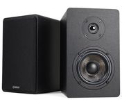 Micca MB42X Bookshelf Speakers With 4-Inch Carbon Fiber Woofer and Silk Dome Tweeter (Black, Pair)