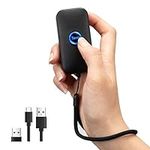 Tera Mini Barcode Scanner Bluetooth 1D Laser Bar Code Scanner Portable Bar Code Reader 3-in-1 USB Wired & 2.4G Wireless & Bluetooth Compatible with IOS, MAC OS, Android, Tablets, 5200C