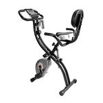 ATIVAFIT Indoor Cycling Bike Folding Magnetic Upright Bike Stationary Bike Recumbent Exercise Bike (black)