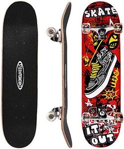 ChromeWheels 31 inch Skateboard Complete Longboard Double Kick Skate Board Cruiser 8 Layer Maple Deck for Extreme Sports and Outdoors