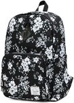 Backpack for Girls, VASCHY Classic School Backpack Unisex Kids Casual Daypack Lightweight Water Resistant School Bag Men Women Work Travel Camping Floral