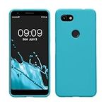 kwmobile Case Compatible with Google Pixel 3a Case - Soft Slim Protective TPU Silicone Cover - Cool Glacier