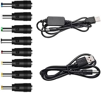 GutReise USB 5V to DC 12V Converter Power Cable + 8 Connectors Adapter USB to DC Power Cable (Below 2A Max for 8Watts)