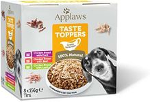 Applaws 100% Natural Wet Dog Food Tin, Grain Free Chicken and Meat Selection in Gravy 8 x 156g Tins