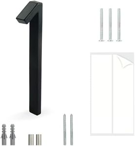 HASWARE Floating House Number Sign: 5 inch Modern Door Signage - Striking for Street Home Address Numerals (1, Black)