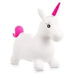 Hillington ® Children’s Inflatable Unicorn Space Hopper - Jumping Hopping Bouncer Toy For Kids - Outdoor & Indoor Animal Ride On Toy - With Pump Included - Great Fun for Kids Bouncing