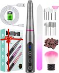 Electric Nail Files, Cordless Nail Drill Rechargeable, 5 Adjustable Speed E File, Professional Electric Nail Drill for Acrylic Nails with 20000 RPM, Portable Manicure Pedicure Kit Gifts for Women Mum