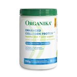 Organika Canadian-Made Enhanced Collagen Powder - for Healthy Hair, Skin, Nails, and Joints. Hydrolyzed Protein Peptides for Better Absorption- Grass-Fed, Non-GMO- Unflavoured- 250g