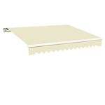 Greenbay 3x2.5m Garden Awning Replacement Fabric Top Cover Front Valance Cream