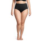 Lands' End Women's Tummy Control High Waisted Bikini Bottoms, Black, 22 Plus