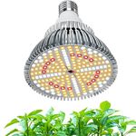 LED Grow Light Bulb for Indoor Plants, 320 Watt Equivalent Grow Bulb, Plant Light Bulb, PAR38, E26, Full Spectrum Grow Light Bulb for Regular Lamp Pack 1