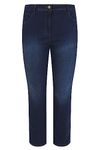 Yours Curve Indigo Straight Leg Fit Stretch Ruby Jeans - Women's - Plus Size Curve