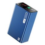 Boat EnergyShroom PB665 Turbo X, 30000mAh Laptop Powerbank w/ 65W Turbo Fast Charging, 100W high-Speed Cable. Compact, for MacBooks, laptops, iPhones, Android, Smartphones, Tablets (Navy Blue)