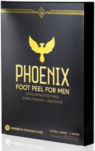Phoenix Foot Peel for Men - Extra Large - Extra Strength - Exfoliating Dry Feet Treatment - 2 Pack - Callus Remover - Unscented - Paraben and Fragrance Free -
