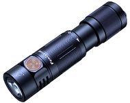 fenix E05R Black, Rechargeable Mini Keychain LED Torch | 400 Lumens | 64m | 30 Hrs Max | Micro USB Charging | 320 mAh | IP68