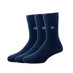 Peter England Mens Cotton Full Length Socks (Pack of 3) Navy
