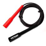 VICTORY Adjustable Skipping Rope for Men and Women for Kids Jumping Rope for Exercise, Gym Fitnes Freestyle Skipping Rope (Red)