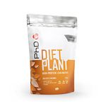 PhD Nutrition Diet Plant, Vegan Protein Powder Plant Based, Salted Caramel, High Plant Protein, 20 Servings Per 500g Bag