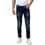 Campus Sutra Men's Regular Fit Denim Jeans (SS23_JN_Torn_M_PLN_NBU_Blue-01_32)