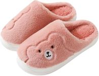 TopiBaaz Unisex Winter Flip Flop Slipper for Men and Women Soft Faux Fur Slip On Indoor Home Slides Slipper for Bedroom Sandals (Pink uk6)