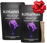 KoluaWax Hard Wax Beads for Hair Removal – Coarse Hair Formula – Face, Brazilian, Underarms, Back Chest, Bikini Waxing – Lavender Bliss, 1lb Refill for Wax Warmers & 10 Large Applicator Sticks, 2 Pack