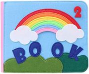 Montessori Books Reusable Educational 3D Felt Cloth Book for Babies Children Toddlers, B